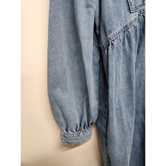 Aligne Gabriella Women's Long Sleeve Midi Denim Dress, Sz UK18 US14, Light Wash - Picture 8 of 15